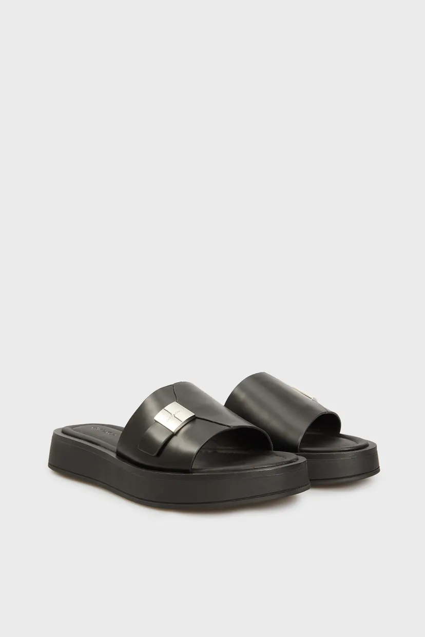 Женские черные слайдеры FLATFORM SLIDE W CK HW - LTH 3