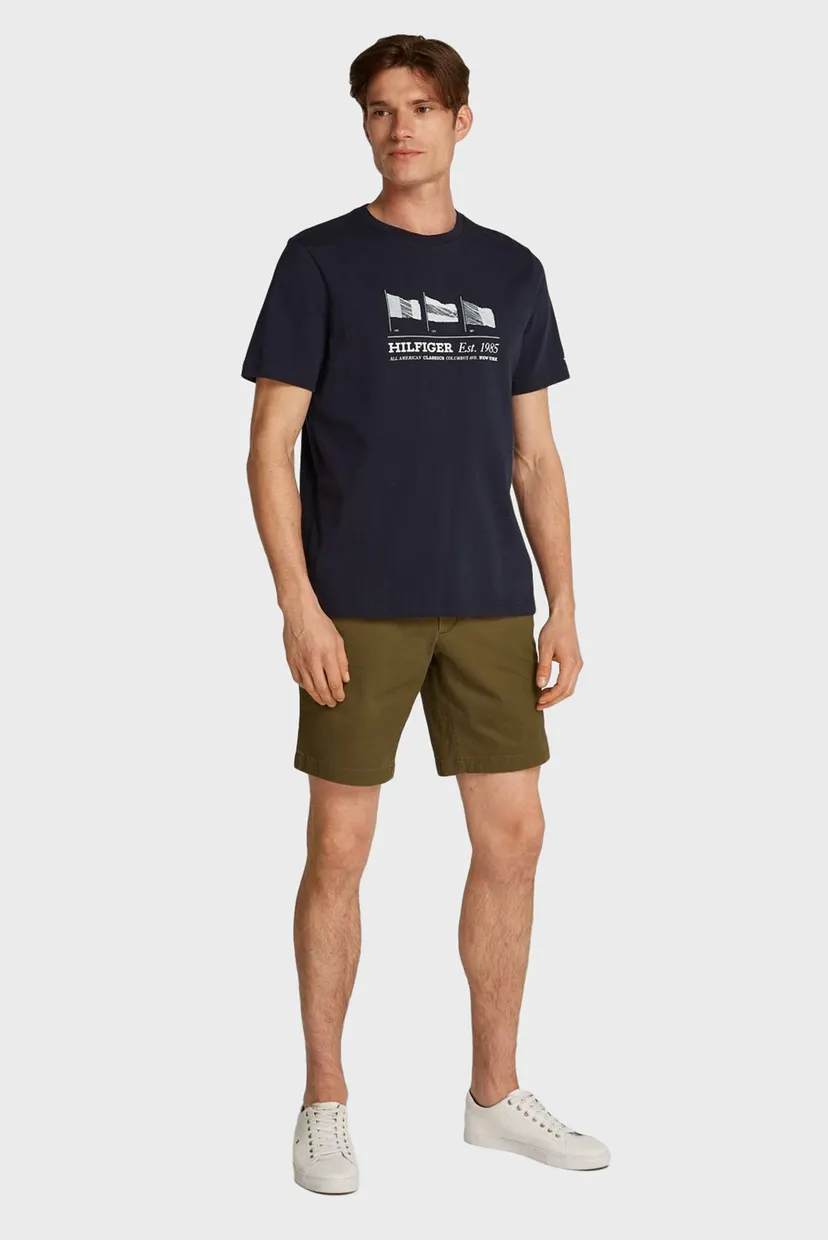 Мужская темно-синяя футболка HILFIGER FLAGS TEE 4