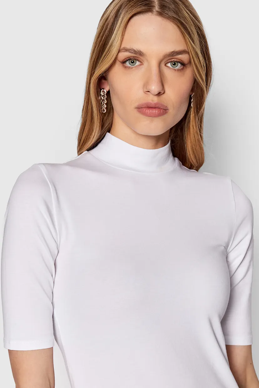 Женский белый гольф TONAL LOGO HS MOCK NECK TOP 6
