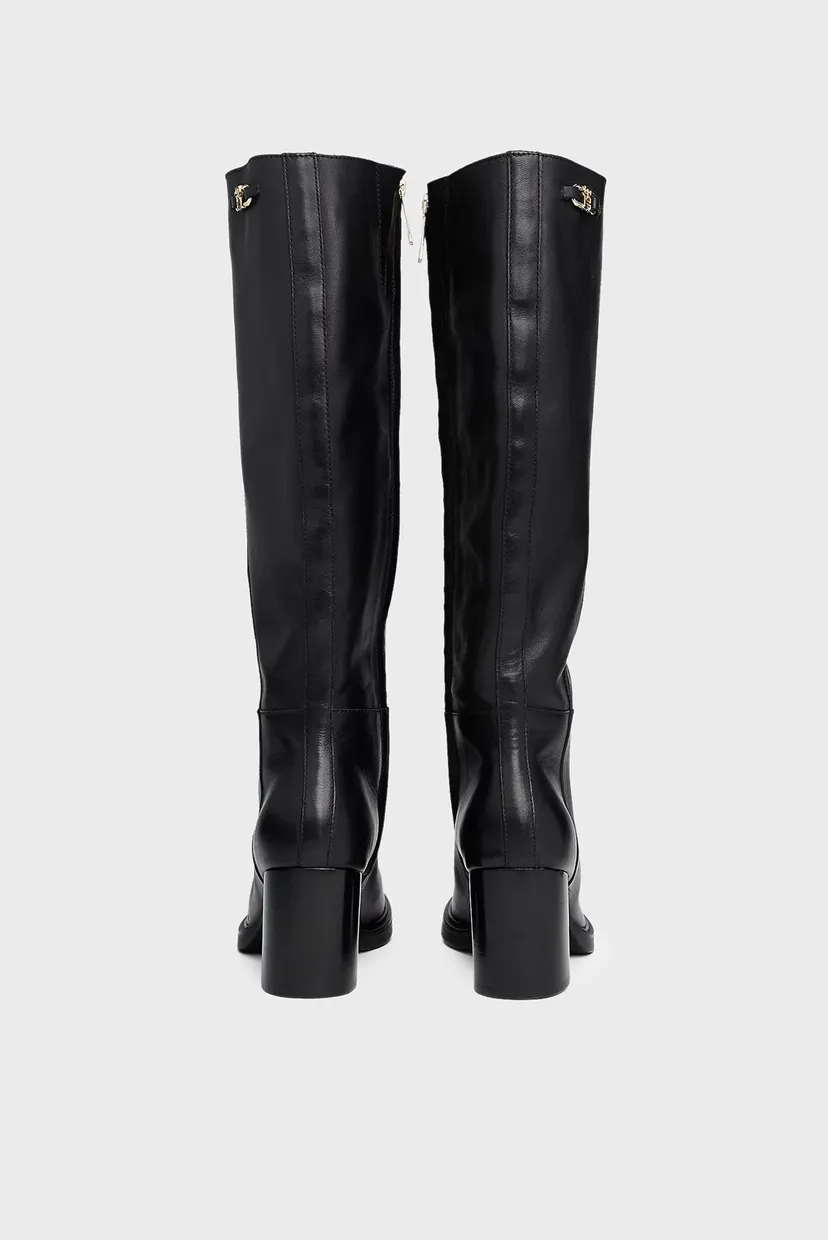 Сапоги STACKED HEEL LEATHER LONG BOOT 4