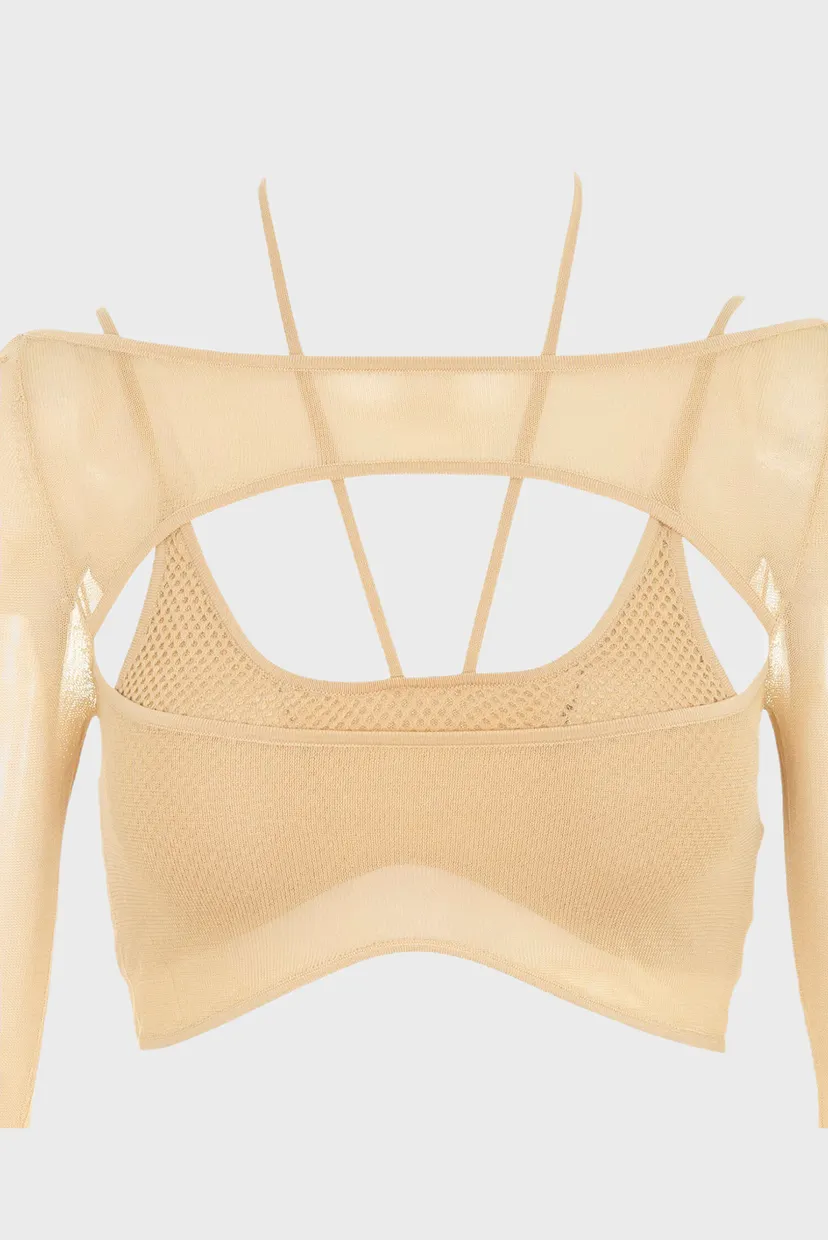 Свитер LAYERED MESH SWEATER TOP 3