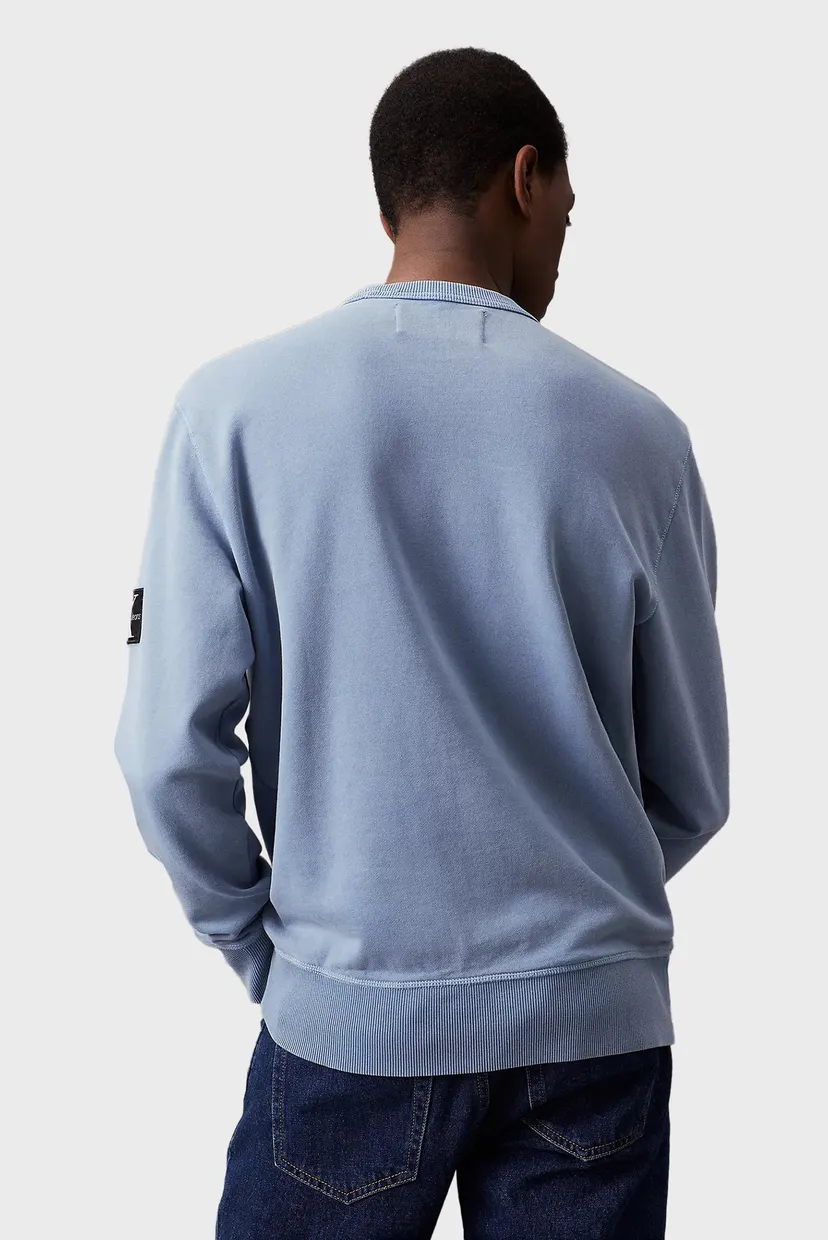 Мужской голубой свитшот WASHED BADGE CREW NECK 3