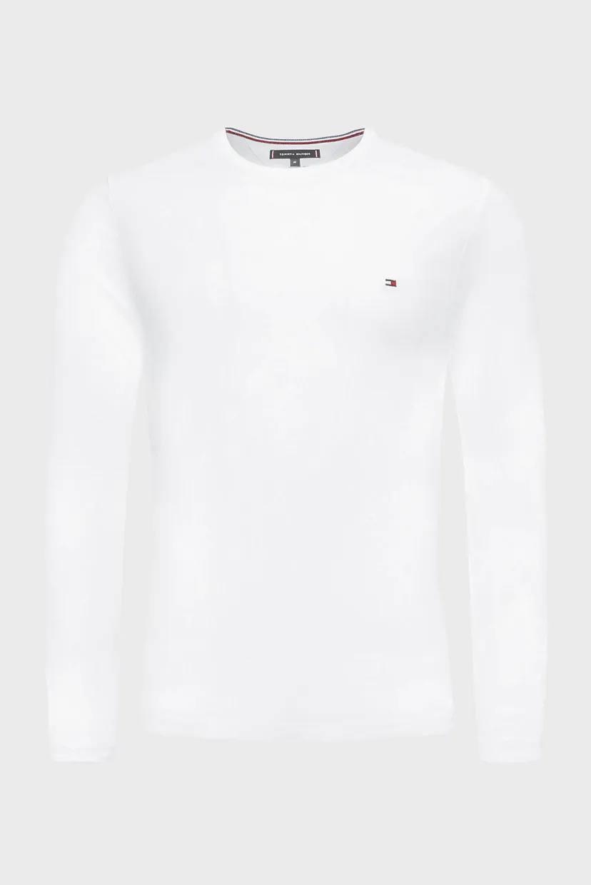 Мужской белый лонгслив STRETCH SLIM FIT LONG SLEEVE TEE 5