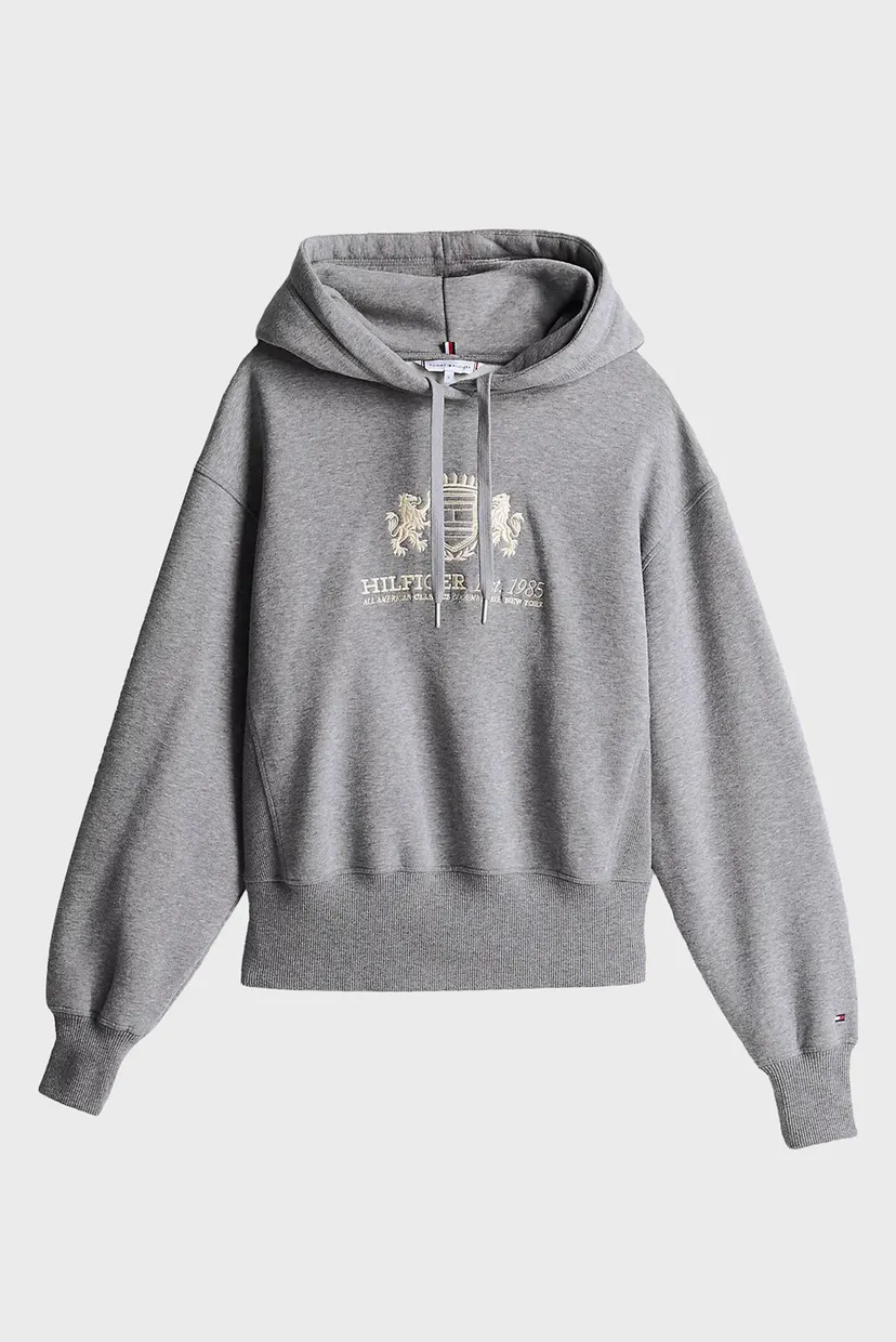 Женское серое худи REG VARSITY HOODIE 5