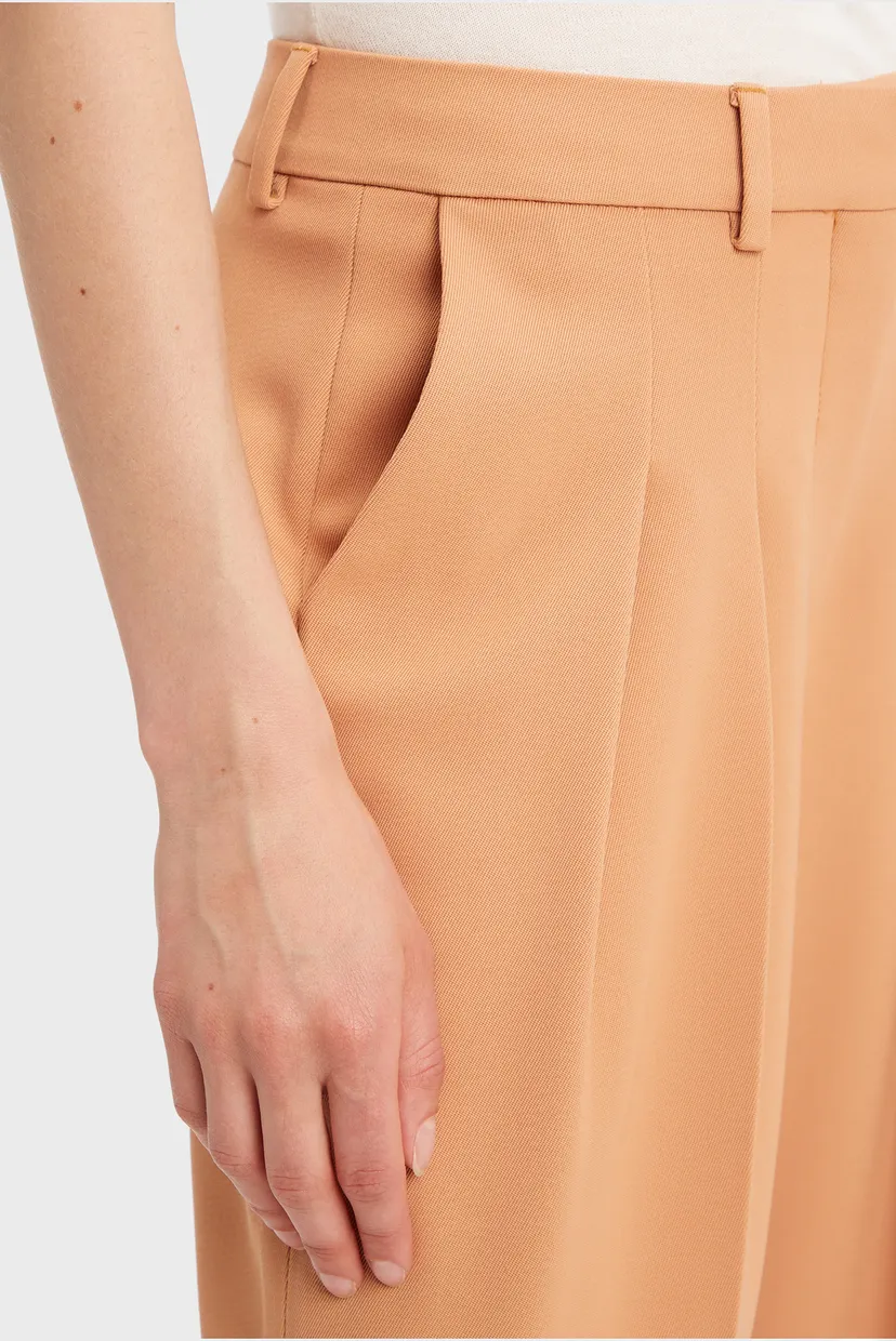 Брюки/WOOL TWILL PLEATED STRAIGHT PANT 6