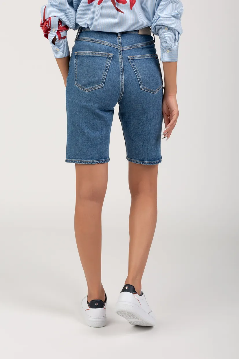 Женские синие джинсовые шорты DNM CLASSIC STRAIGHT SHORT AURA 3