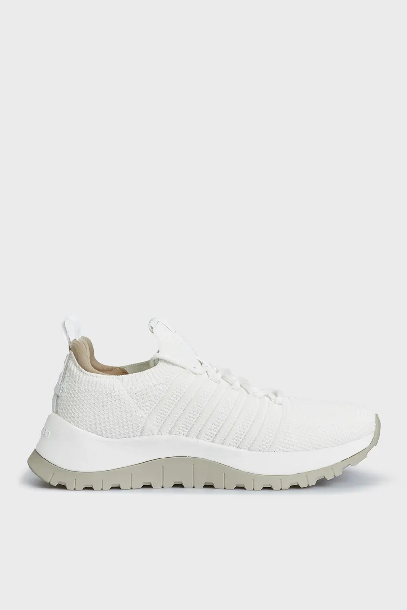 Женские белые кроссовки KNIT RUNNER LACE UP 6
