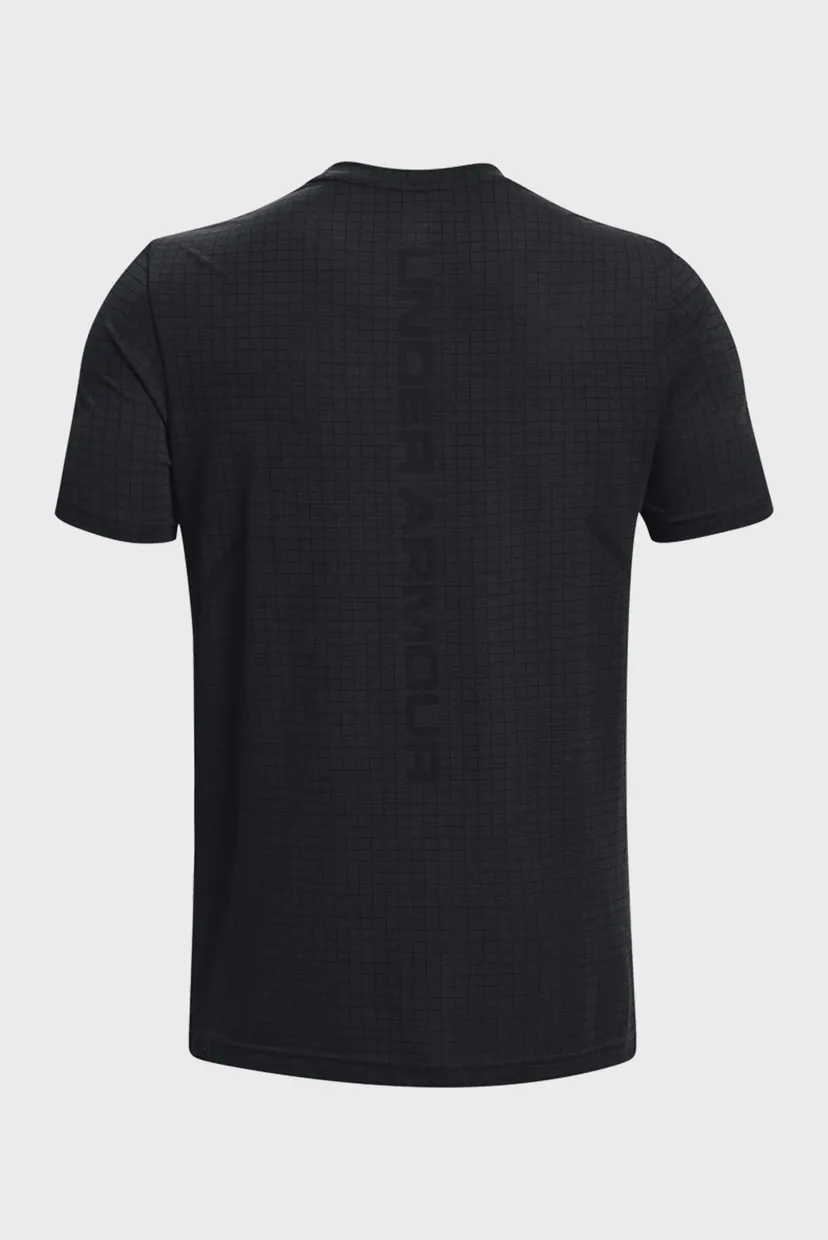 Мужская черная футболка в клетку UA Seamless Grid SS 12