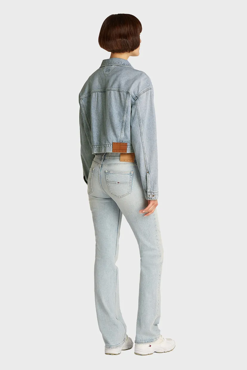 Женская голубая джинсовая куртка CROP TRUCKER 3