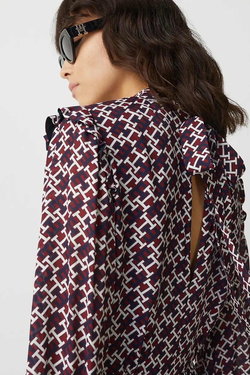 Платье CHIFFON MONOGR DRESS LS 4