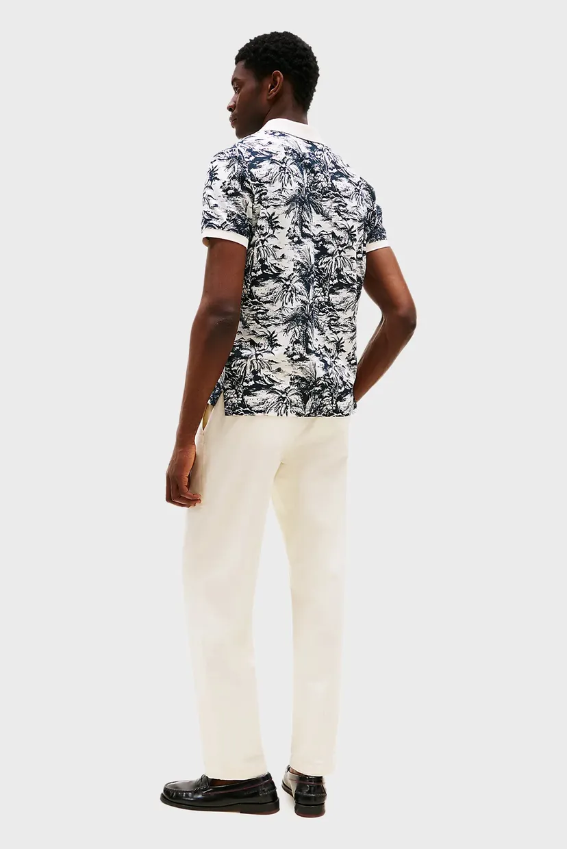 Поло ALL OVER PRINT LINEN REG POLO 4
