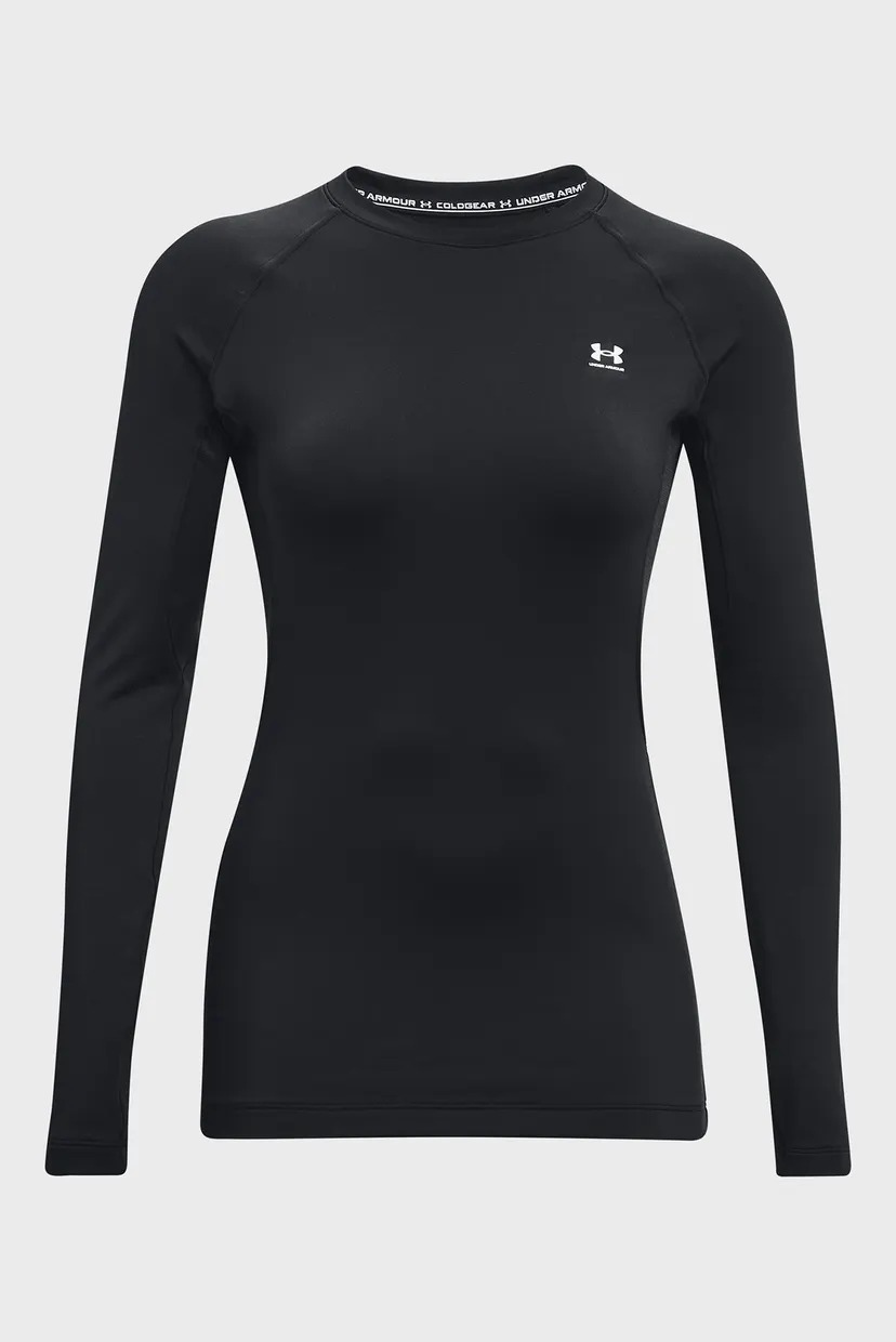 Женский черный лонгслив UA CG Authentics Crew 5