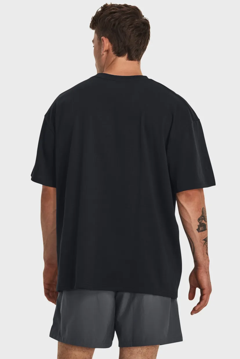 Мужская черная футболка UA M's Oversized HVYWT SS 3