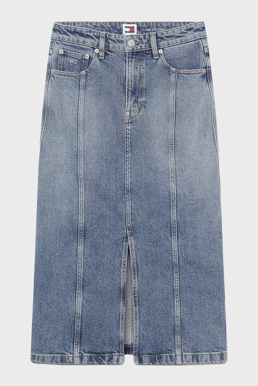 Женская голубая джинсовая юбка CLAIRE HGH MIDI SKIRT 6