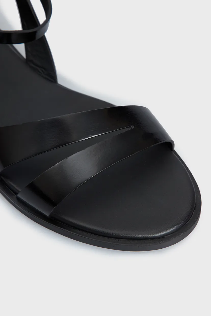 Женские черные кожаные сандалии ALMOND SANDAL 9