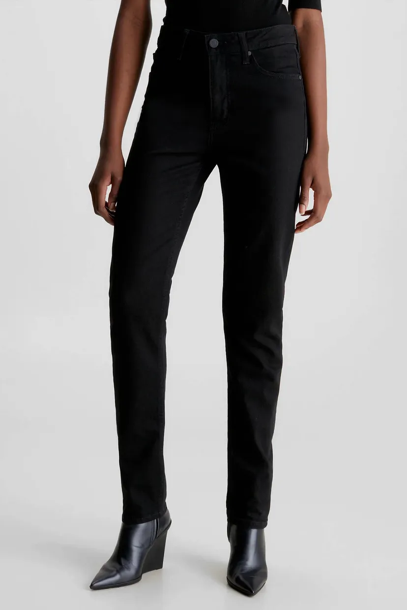 Женские черные джинсы MID RISE SLIM 6