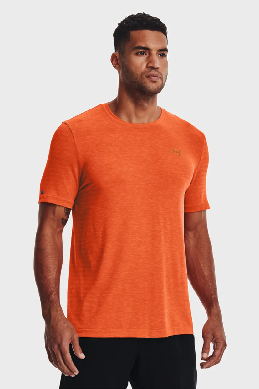 Мужская оранжевая футболка UA Rush Seamless GeoSport SS 7