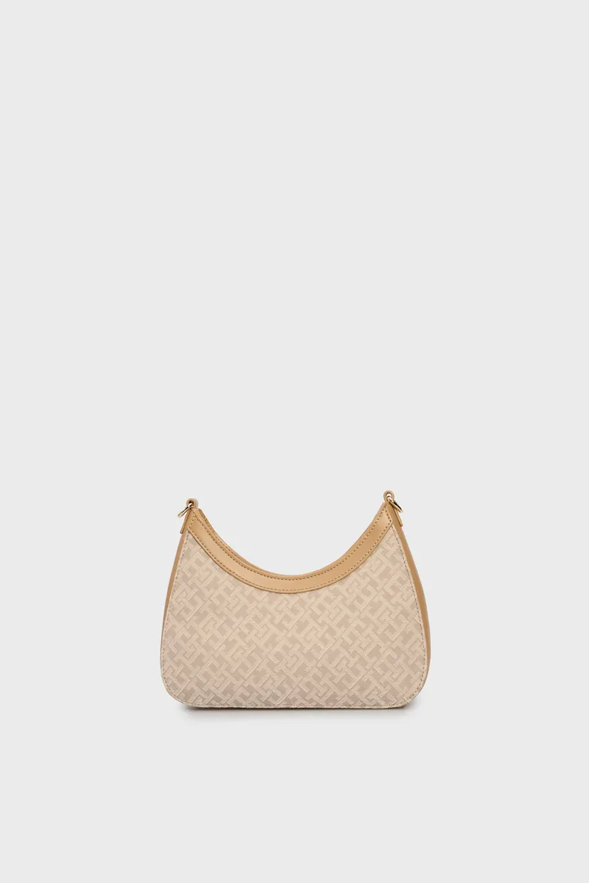 Женская бежевая сумка с узором TH JACQUARD SHOULDER BAG 4