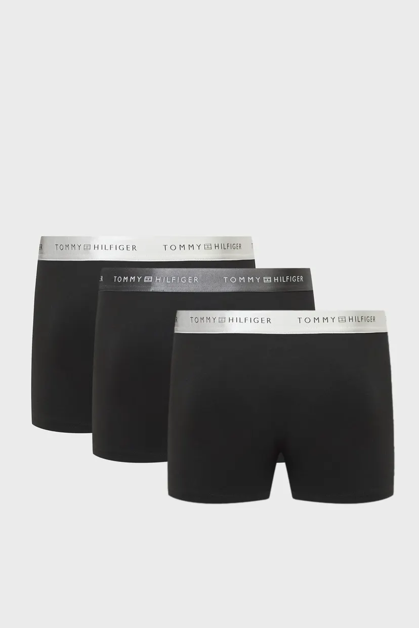 Мужские черные боксеры (3 шт) TRUNK METALLIC WB 7