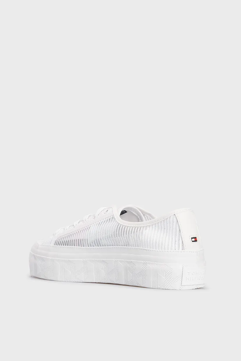 Женские белые сникеры GLITTER TRANSPARENT VULC SNEAKER 5