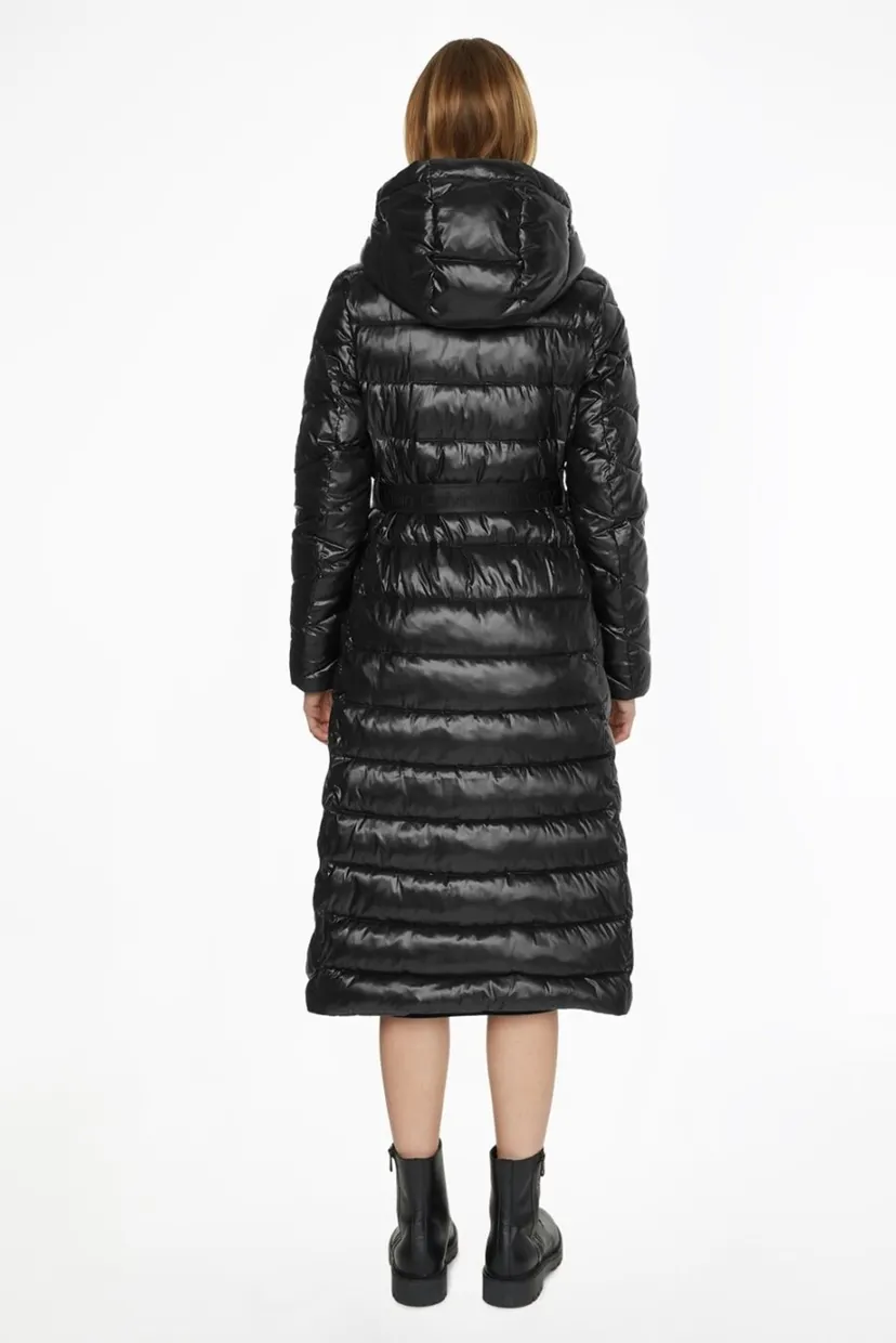 Женская черная куртка ESSENTIAL BELTED MAXI COAT 3