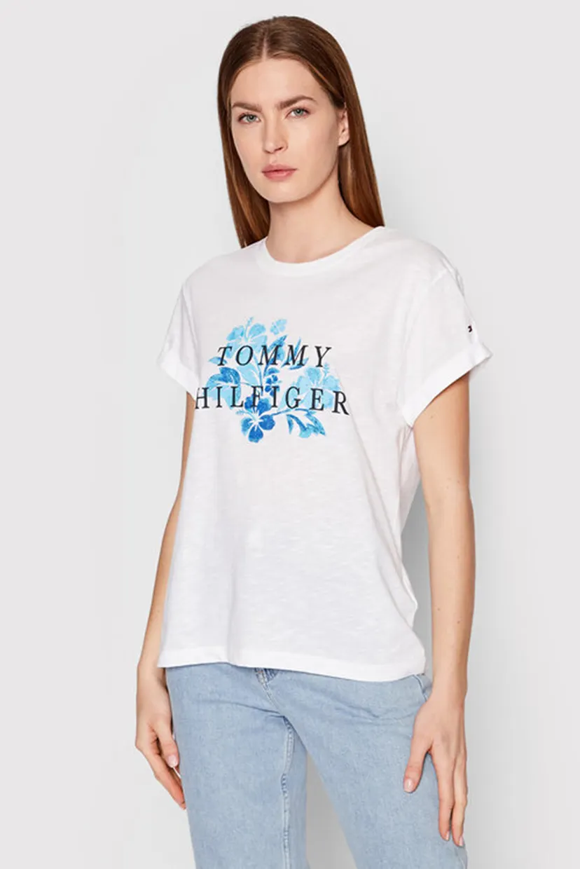 Футболка REGULAR SLUB FLORAL C-NK TEE SS 6