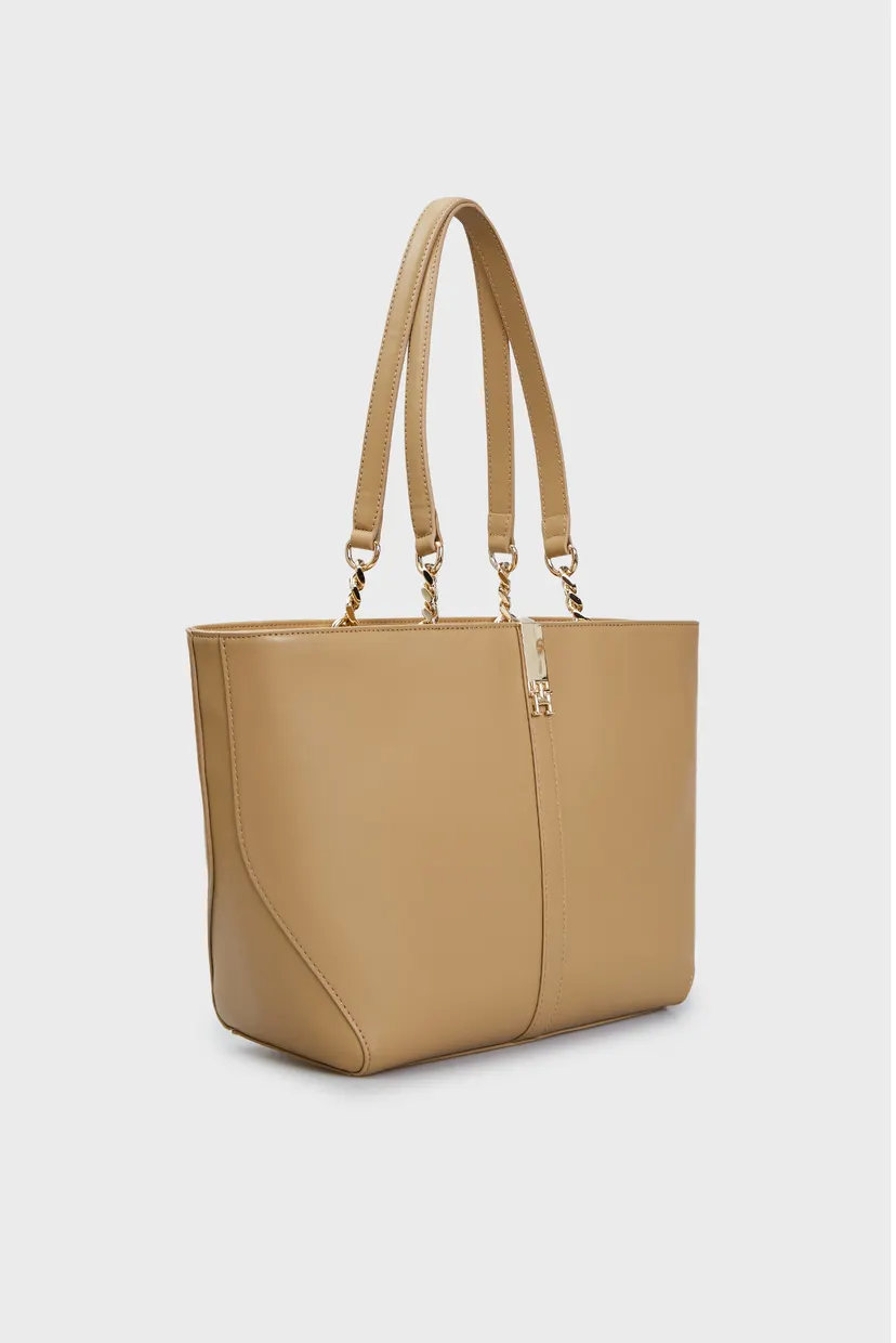 Женская бежевая сумка TH HERITAGE TOTE 3
