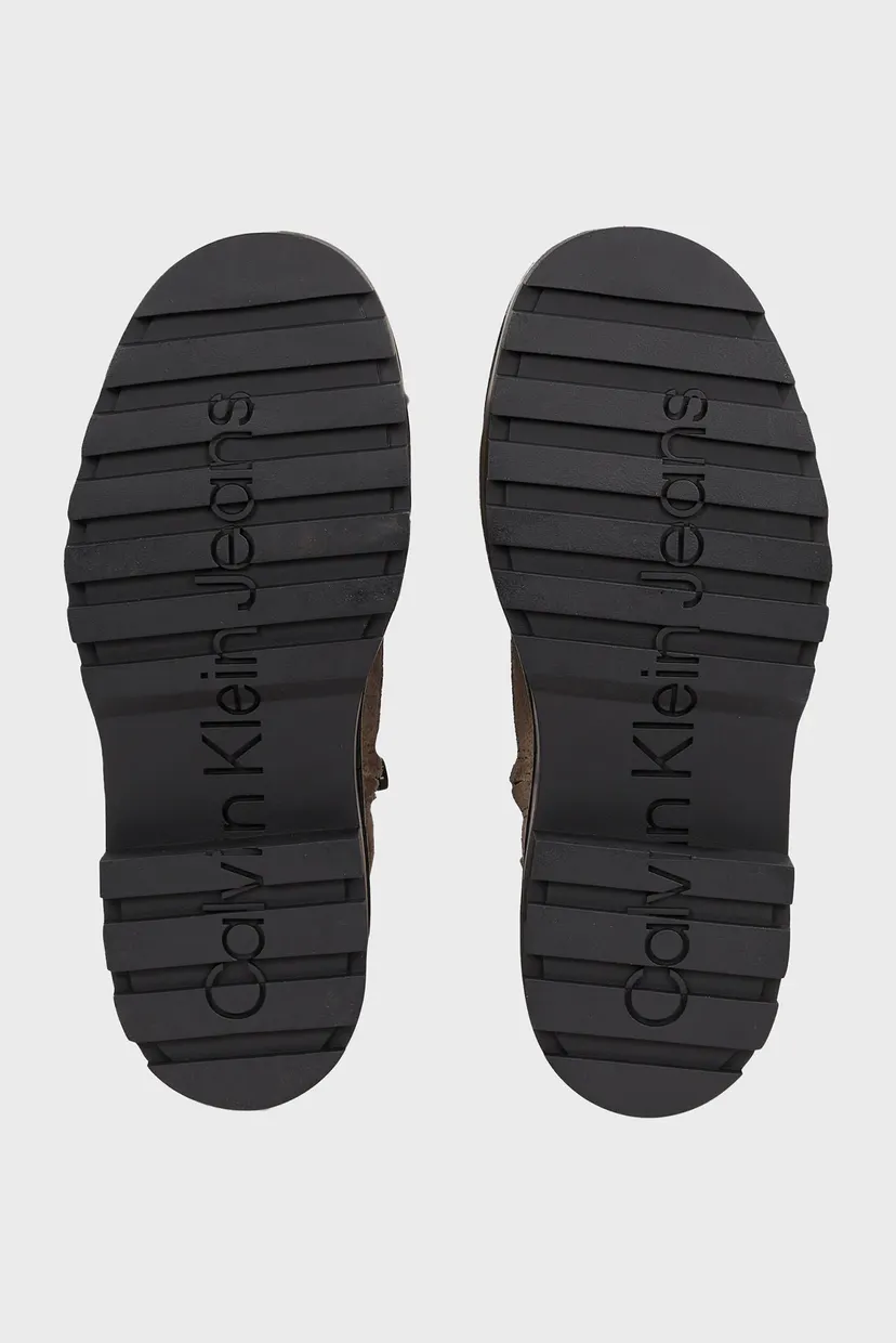 Женские коричневые замшевые ботинки FLATFORM ZIP LACEUP MG S 5