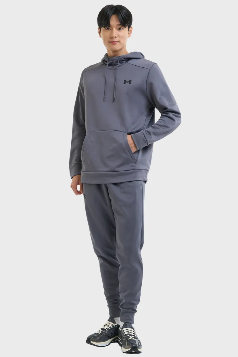 Мужское серое худи UA Armour Fleece Hoodie 3