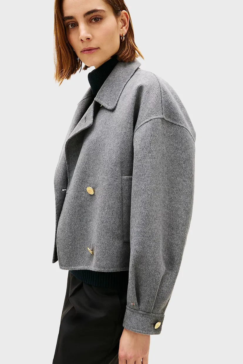 Пальто короткое DF WOOL GOLD BUTTON PEACOAT 3