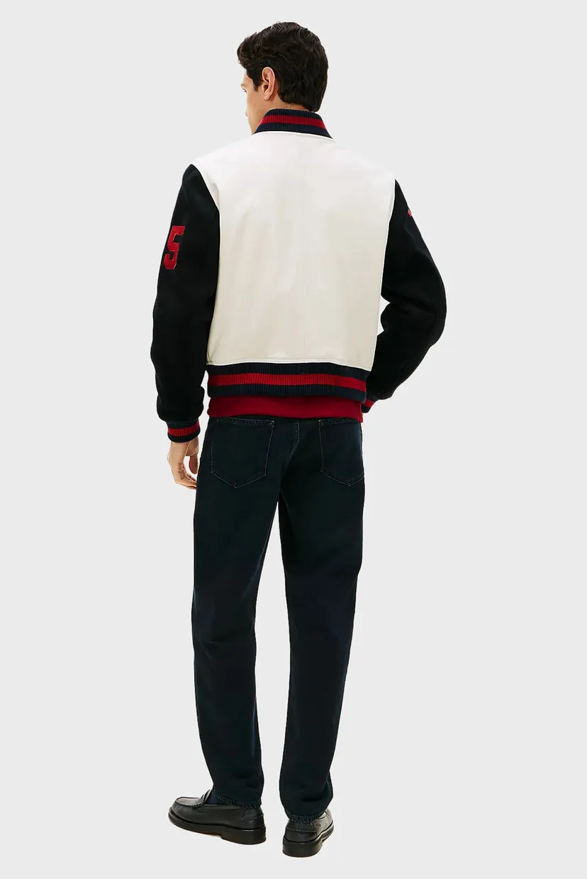Бомбер LEATHER VARSITY JACKET 3