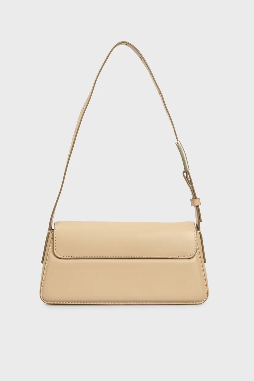 Женская бежевая сумка BELTED SMALL SHOULDER BAG 4
