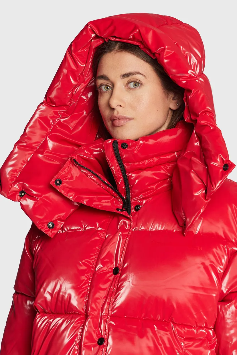 Женская красная куртка HIGH FILLED WIDE PUFFER JACKET 4