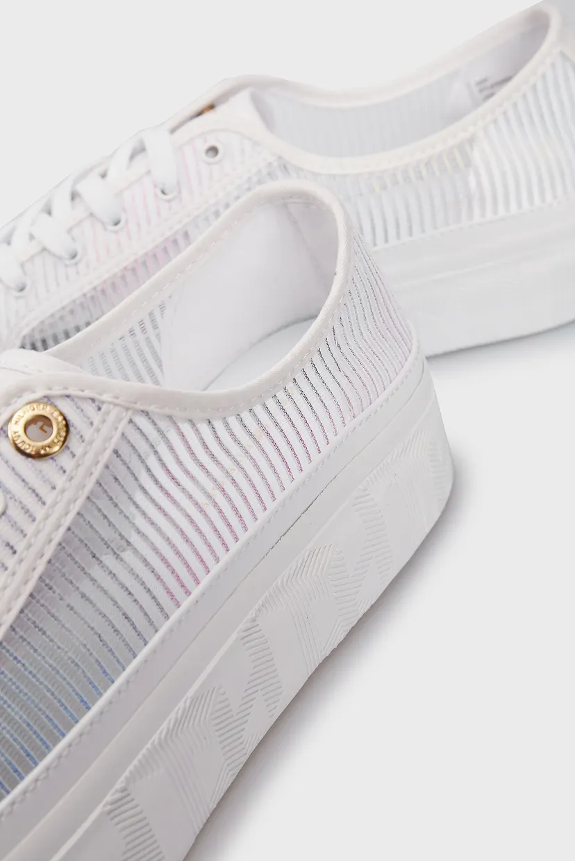Женские белые сникеры GLITTER TRANSPARENT VULC SNEAKER 7