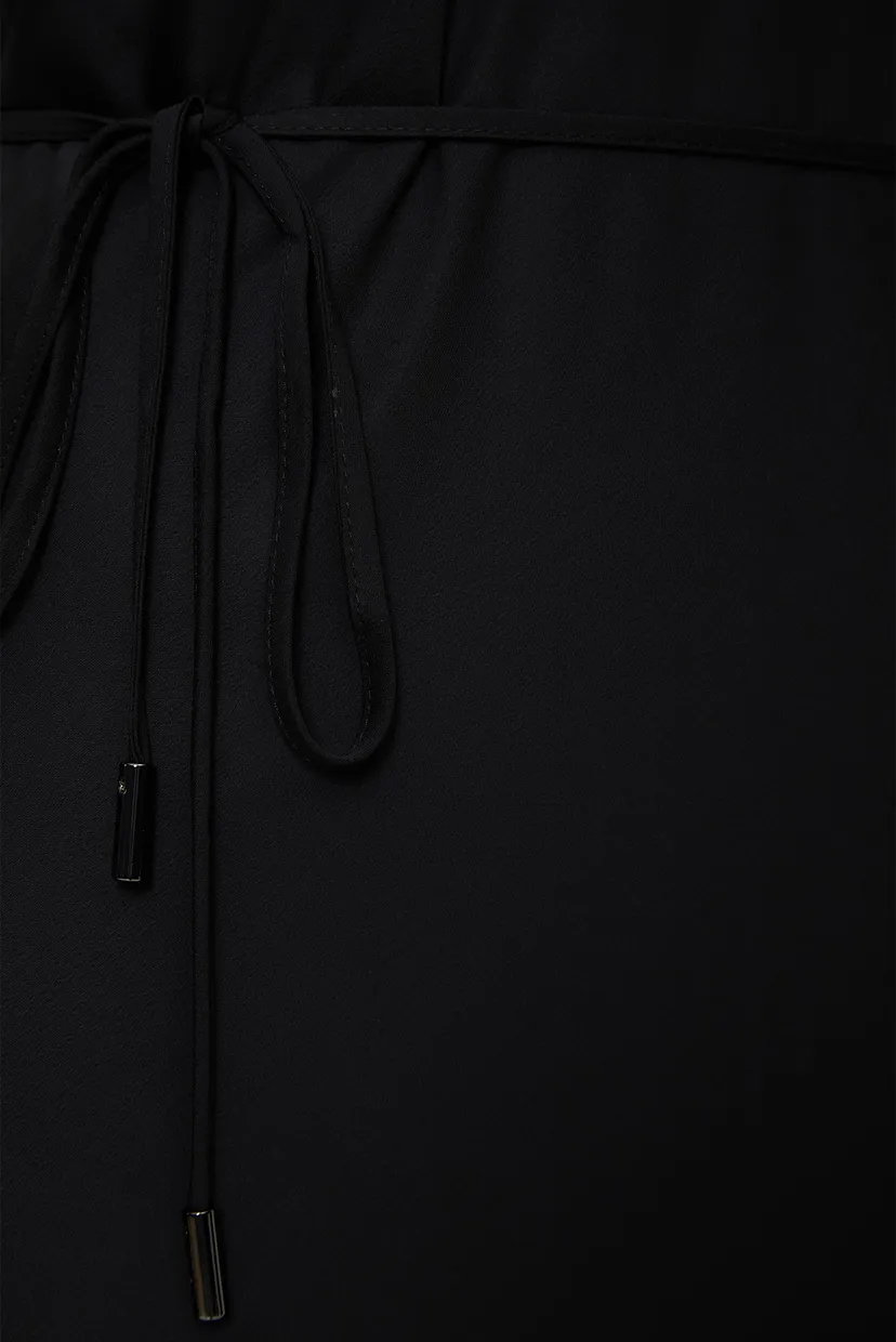 Женское черное платье RECYCLED CDC MIDI SLIP 5