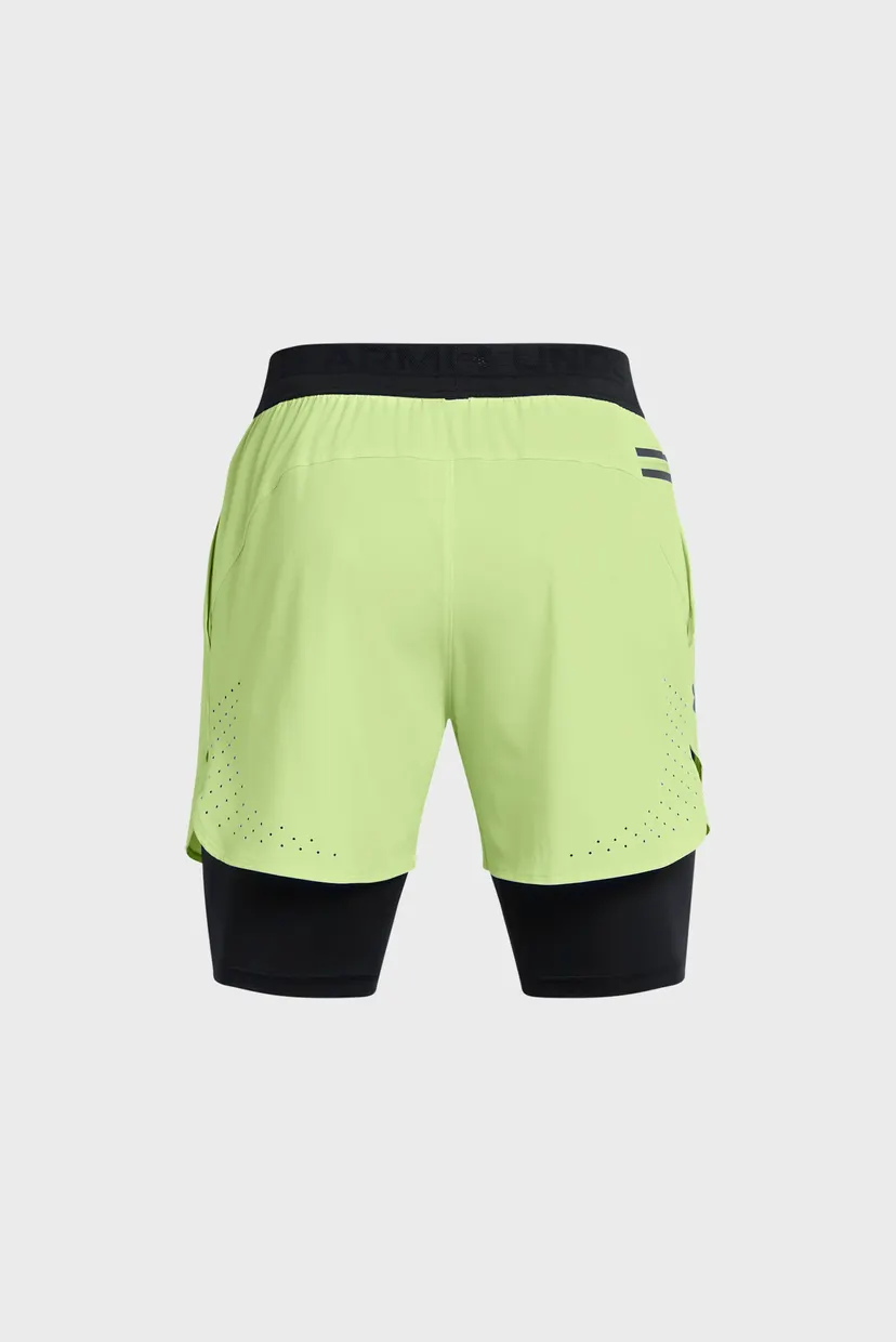 Мужские салатовые шорты UA Peak Woven 2in1 Sts 6