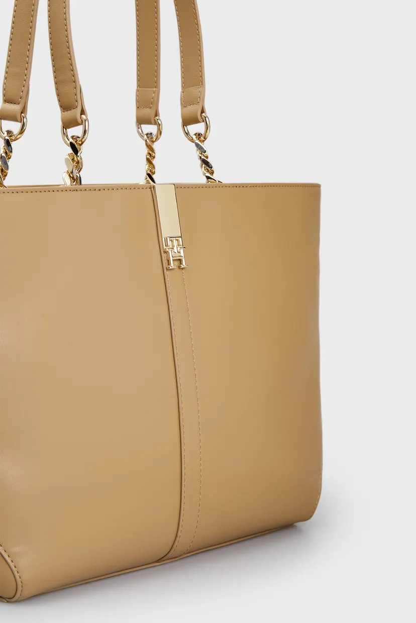 Женская бежевая сумка TH HERITAGE TOTE 5