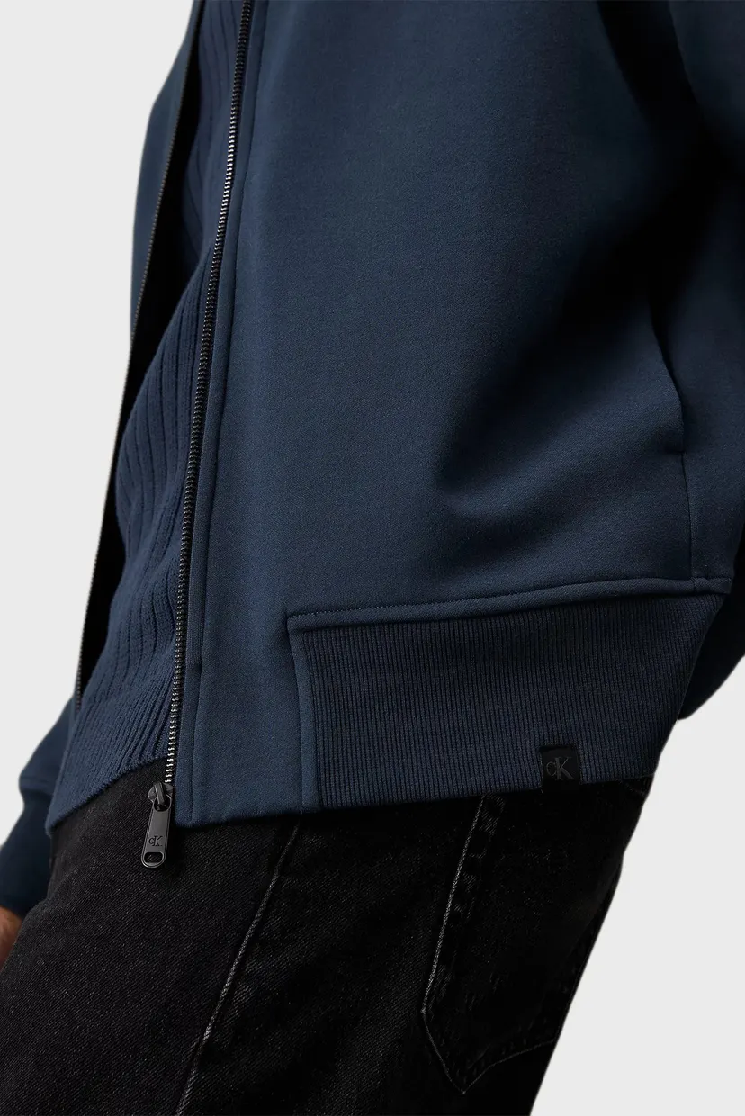 Мужское темно-синее худи INTERLOCK ZIP THROUGH 4