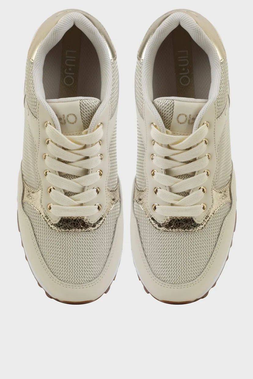 Кроссовки LIU JO WONDER 39 - SNEAKER CALF LEATHER MESH IVORY 4