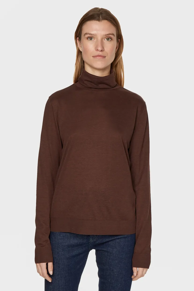 Лонгслив LYOCELL KNIT ROLL NECK TOP 7