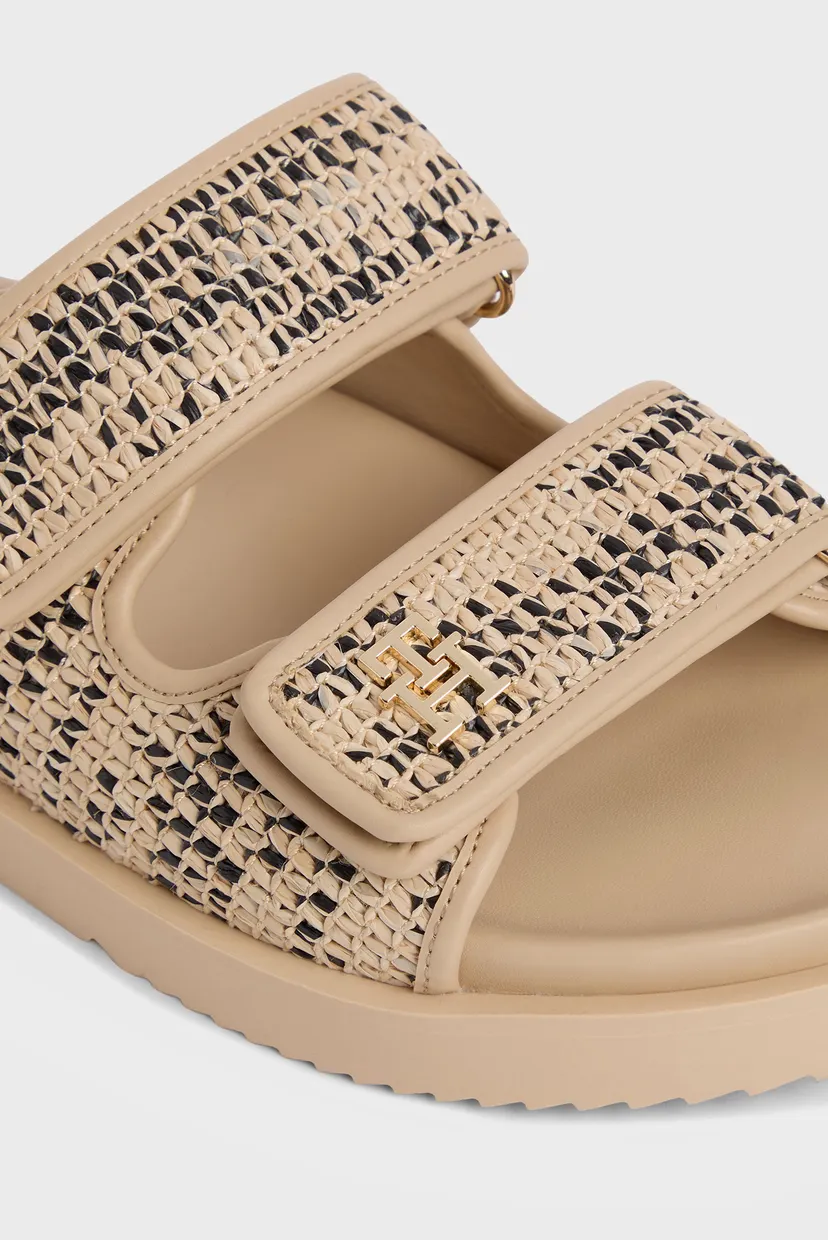 Сандалии DOUBLE STRAP RAFFIA SANDAL 5
