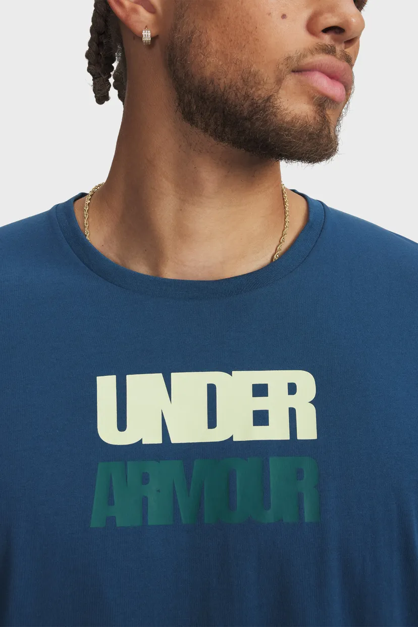 Футболка UA M BLOCK LOGO SS-BLU 3