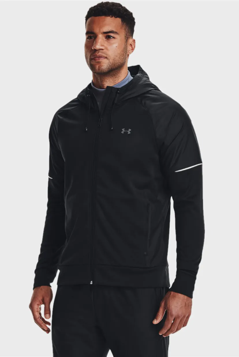 Мужское черное худи UA AF Storm FZ Hoodie 7