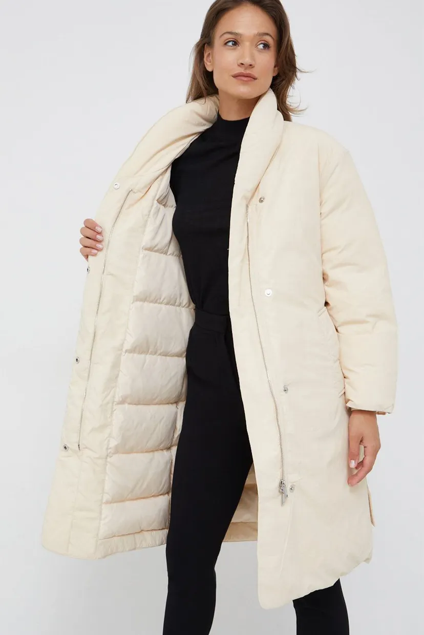 Женский бежевый пуховик RECYCLED DOWN WRAP PUFFER 4