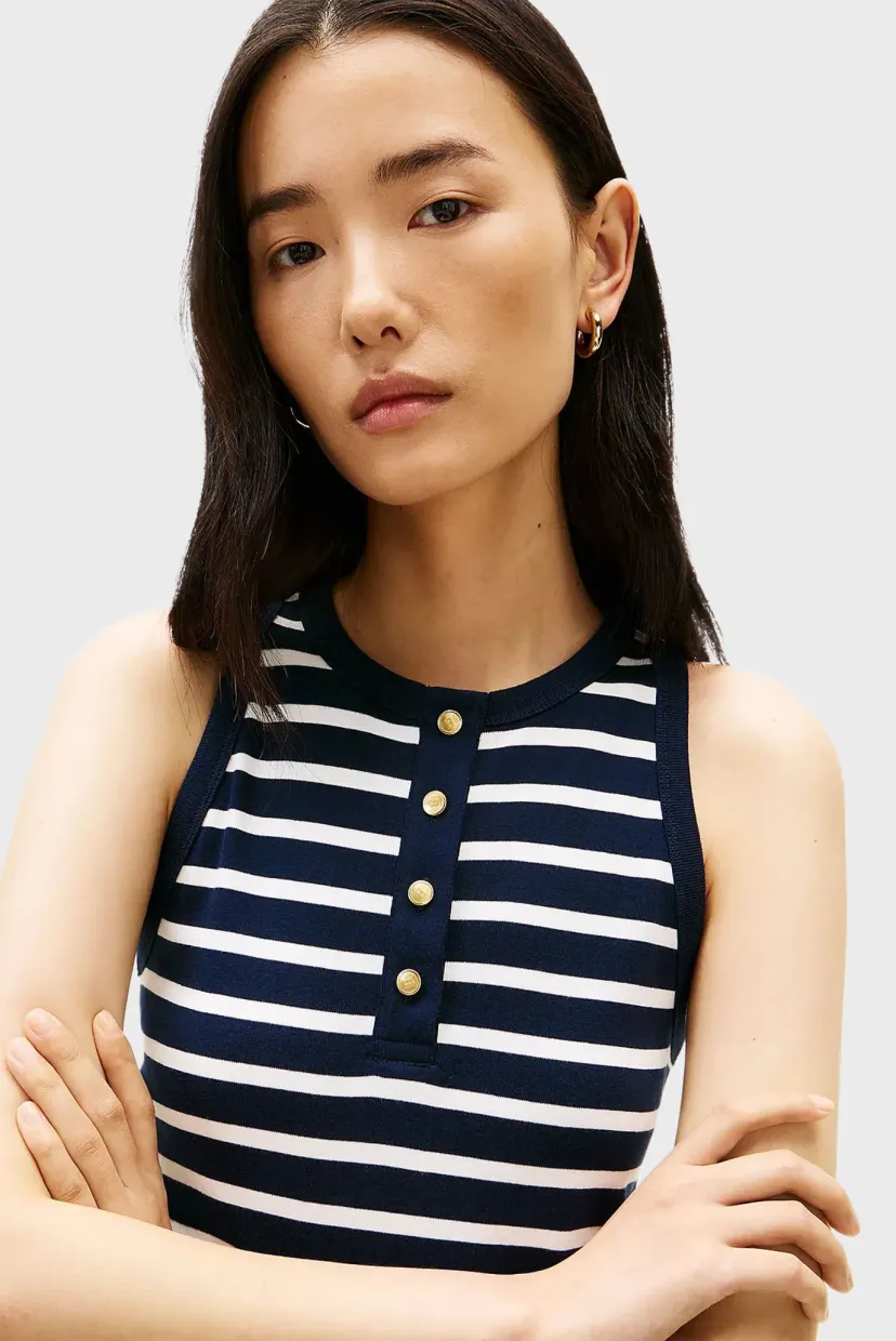 Платье GOLD BUTTON POPLIN MIX DRESS 4