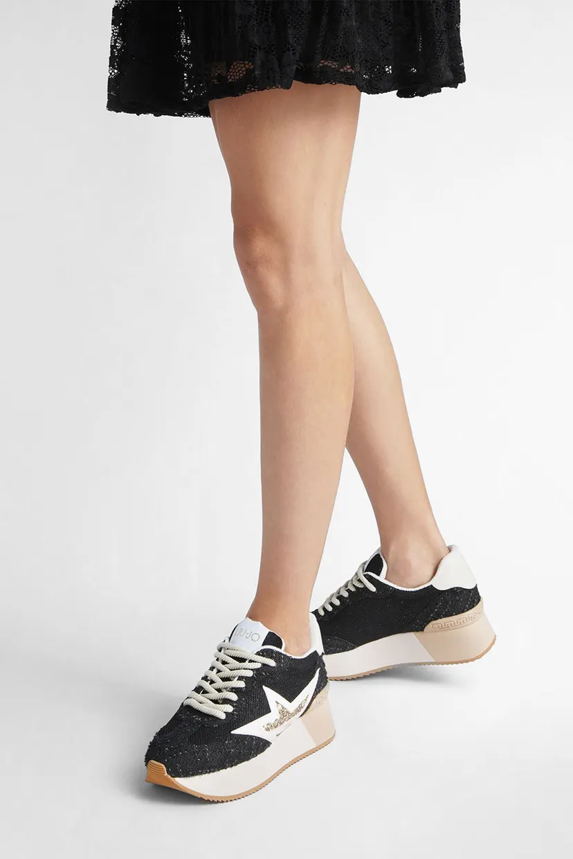 Кроссовки DREAMY 03 - SNEAKER RUINED DENIM SHINY M BLACK LIGHT GOLD 6