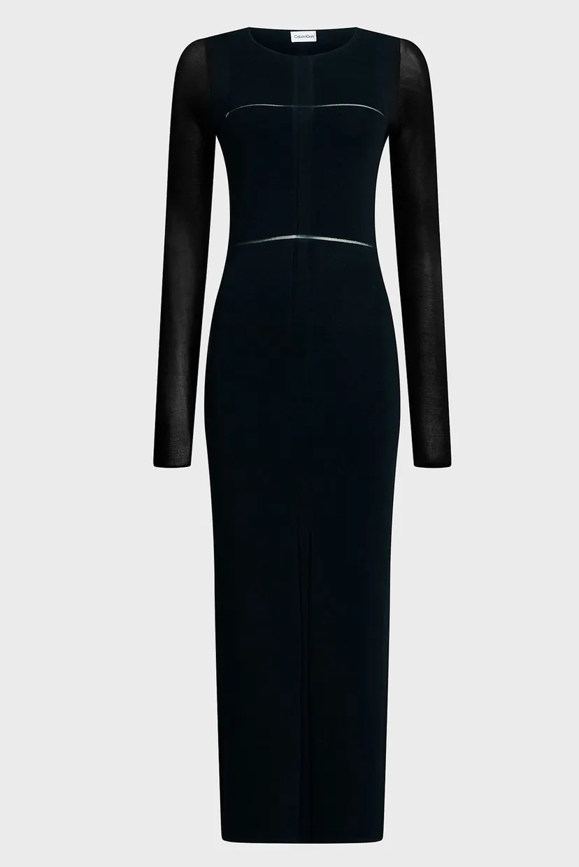 Көйлек SHEER DETAIL KNITTED DRESS 6
