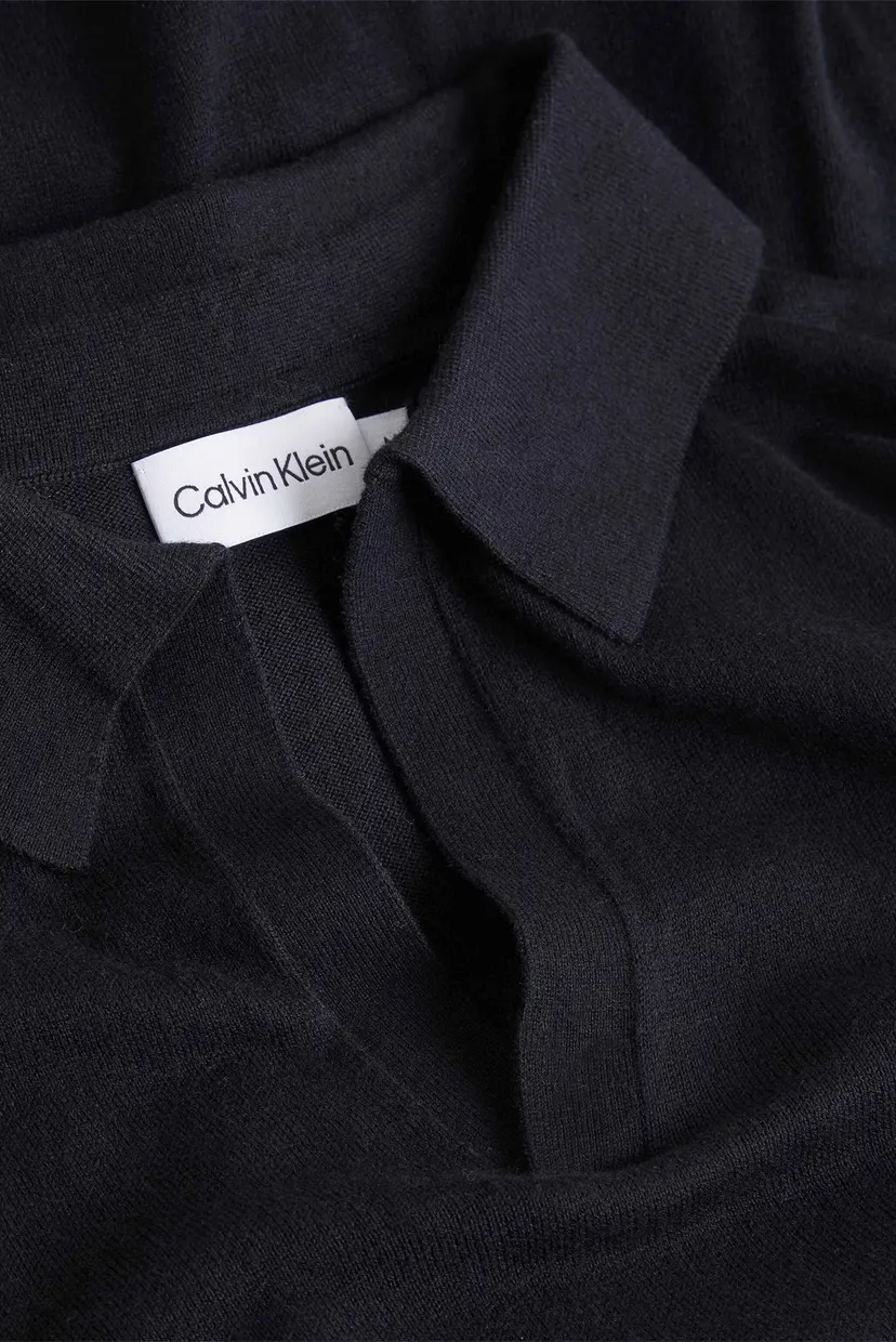 Мужское черное поло COTTON SILK BLEND 7