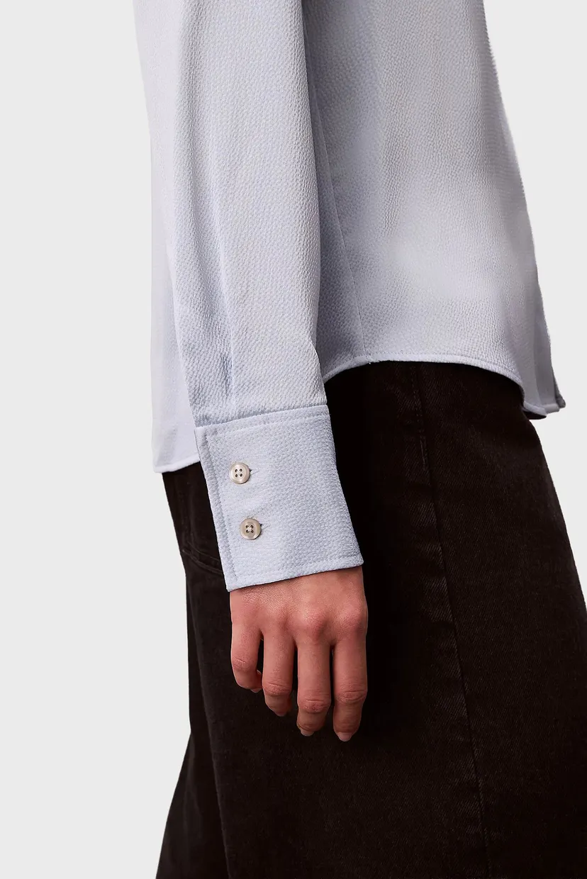 Рубашка HAMMERED SATIN FITTED SHIRT 5