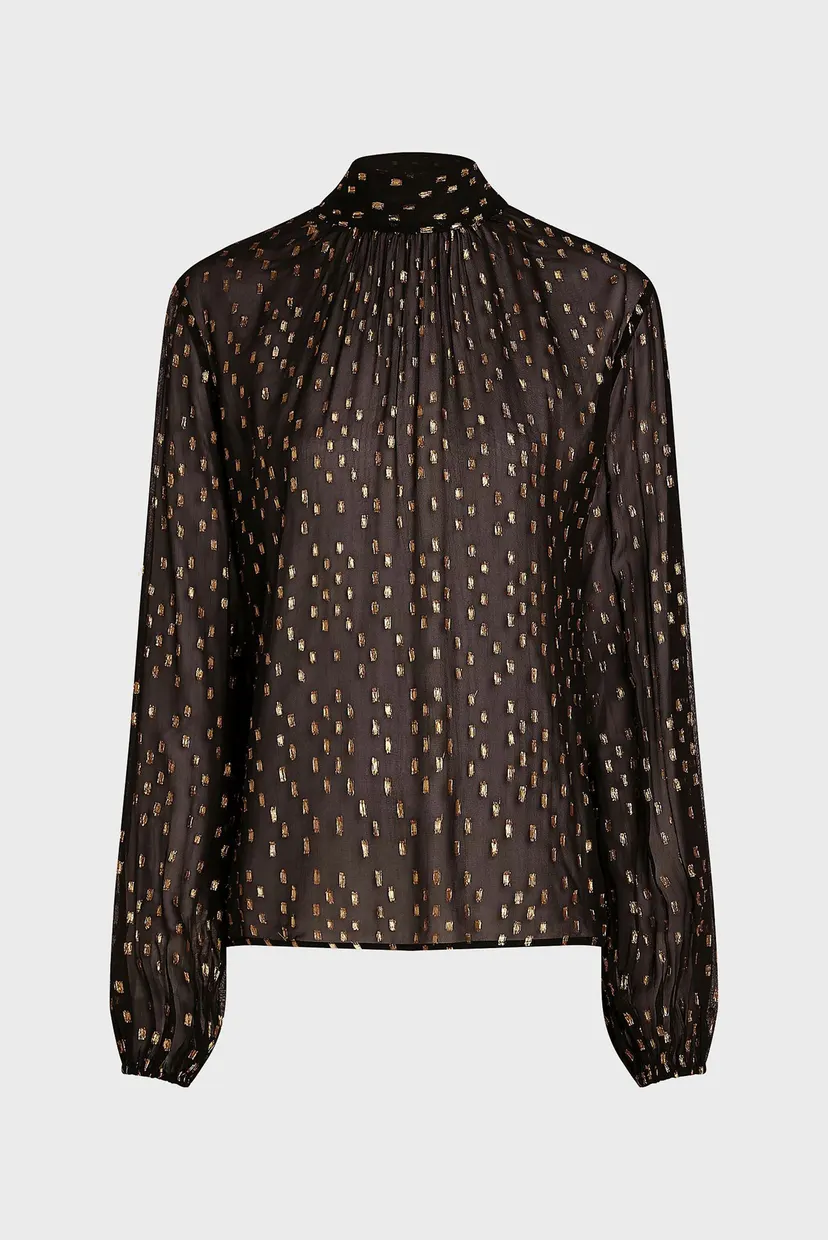 Блузка FIL COUPE LUREX TIE NECK BLOUSE 5